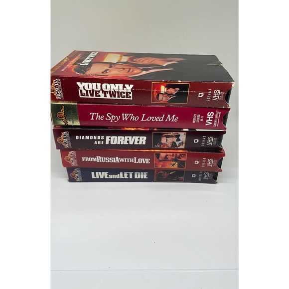 VHS lot of 007 spy MOVIES 5 - Picture 1 of 3